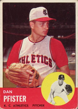 1963 Topps Baseball Cards      521     Dan Pfister